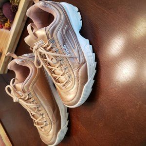 Women's Fila rose gold Disruptor size 9